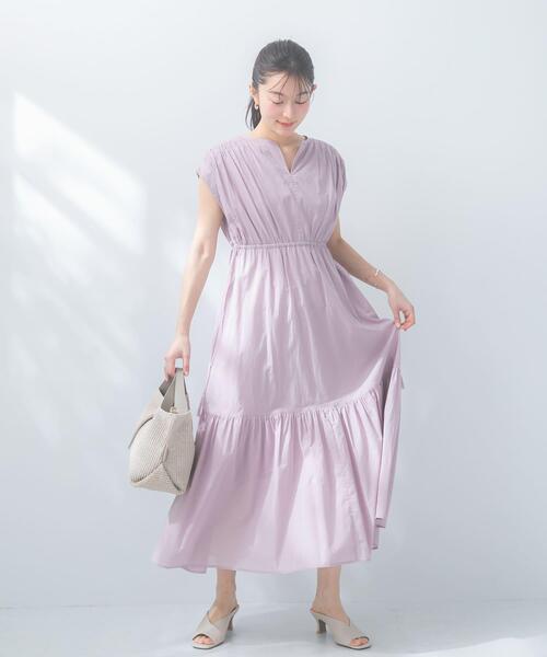 URBAN RESEARCH ROSSO WOMEN(アーバンリサーチ ロッソ)の「『WEB限定』コットンボイルワンピース(ワンピース・レディース・ラベンダー/ブルー/ブラック/ブラウン・38/36)」の19枚目の写真