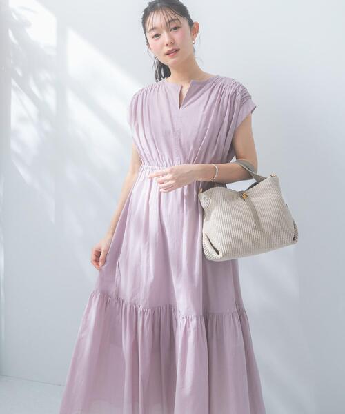 URBAN RESEARCH ROSSO WOMEN(アーバンリサーチ ロッソ)の「『WEB限定』コットンボイルワンピース(ワンピース・レディース・ラベンダー/ブルー/ブラック/ブラウン・38/36)」の20枚目の写真