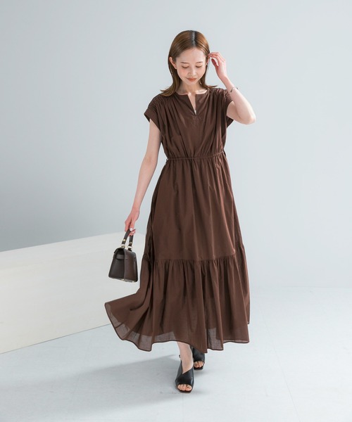 URBAN RESEARCH ROSSO WOMEN(アーバンリサーチ ロッソ)の「『WEB限定』コットンボイルワンピース(ワンピース・レディース・ラベンダー/ブルー/ブラック/ブラウン・38/36)」の3枚目の写真