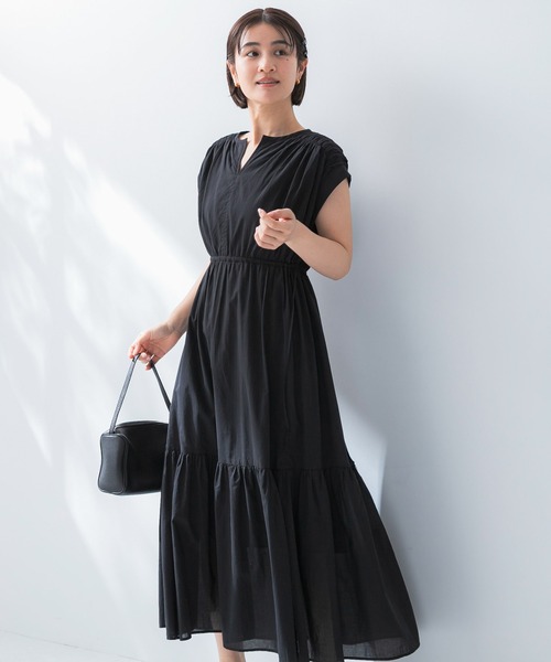 URBAN RESEARCH ROSSO WOMEN(アーバンリサーチ ロッソ)の「『WEB限定』コットンボイルワンピース(ワンピース・レディース・ラベンダー/ブルー/ブラック/ブラウン・38/36)」の5枚目の写真