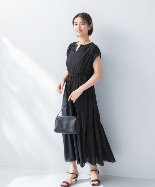 URBAN RESEARCH ROSSO WOMEN(アーバンリサーチ ロッソ)の「『WEB限定』コットンボイルワンピース(ワンピース・レディース・ラベンダー/ブルー/ブラック/ブラウン・38/36)」の6枚目の写真