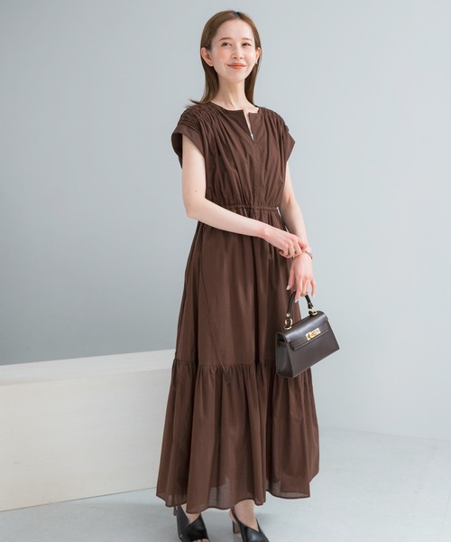 URBAN RESEARCH ROSSO WOMEN(アーバンリサーチ ロッソ)の「『WEB限定』コットンボイルワンピース(ワンピース・レディース・ラベンダー/ブルー/ブラック/ブラウン・38/36)」の12枚目の写真