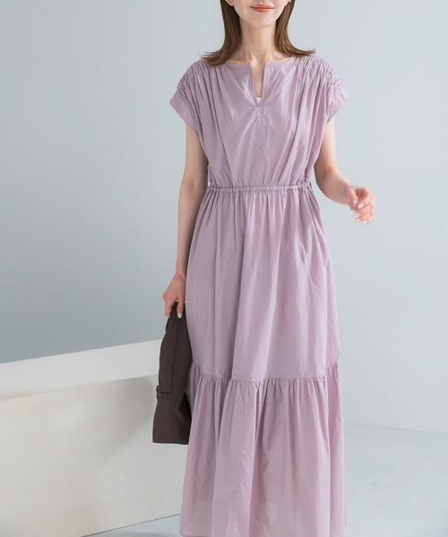 URBAN RESEARCH ROSSO WOMEN(アーバンリサーチ ロッソ)の「『WEB限定』コットンボイルワンピース(ワンピース・レディース・ラベンダー/ブルー/ブラック/ブラウン・38/36)」の17枚目の写真