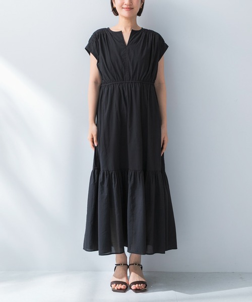 URBAN RESEARCH ROSSO WOMEN(アーバンリサーチ ロッソ)の「『WEB限定』コットンボイルワンピース(ワンピース・レディース・ラベンダー/ブルー/ブラック/ブラウン・38/36)」の21枚目の写真