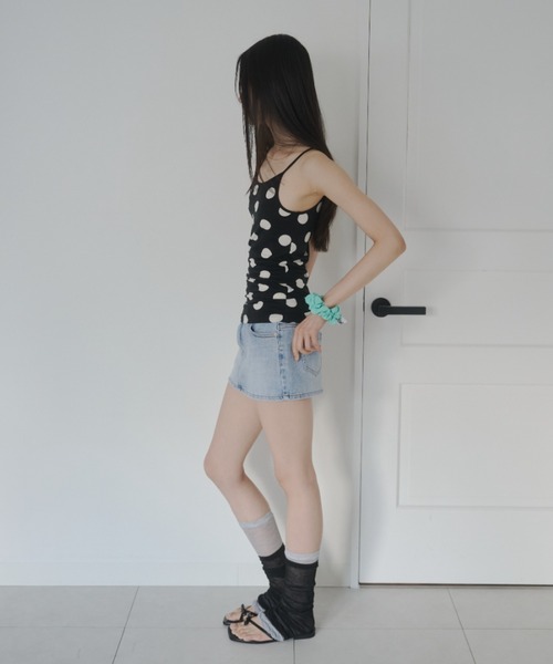 FEKETE(フェケテ)の「polka camisole / ドットキャミソール(キャミソール・レディース・ブラック/ホワイト・LARGE/MEDIUM/SMALL)」の13枚目の写真