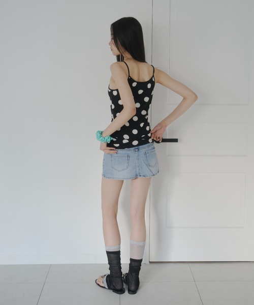 FEKETE(フェケテ)の「polka camisole / ドットキャミソール(キャミソール・レディース・ブラック/ホワイト・LARGE/MEDIUM/SMALL)」の14枚目の写真