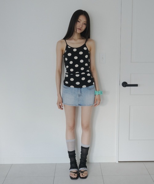 FEKETE(フェケテ)の「polka camisole / ドットキャミソール(キャミソール・レディース・ブラック/ホワイト・LARGE/MEDIUM/SMALL)」の11枚目の写真