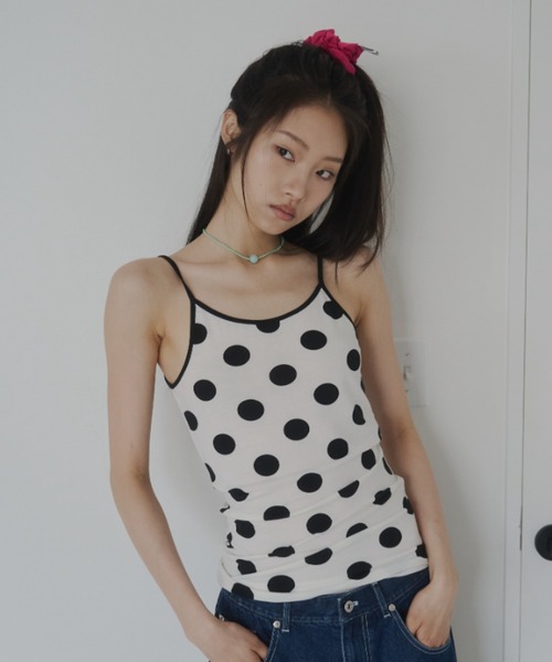 FEKETE(フェケテ)の「polka camisole / ドットキャミソール(キャミソール・レディース・ブラック/ホワイト・LARGE/MEDIUM/SMALL)」の19枚目の写真