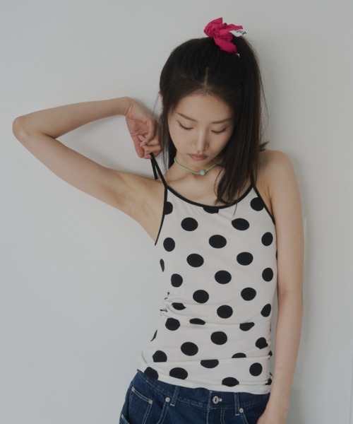 FEKETE(フェケテ)の「polka camisole / ドットキャミソール(キャミソール・レディース・ブラック/ホワイト・LARGE/MEDIUM/SMALL)」の20枚目の写真