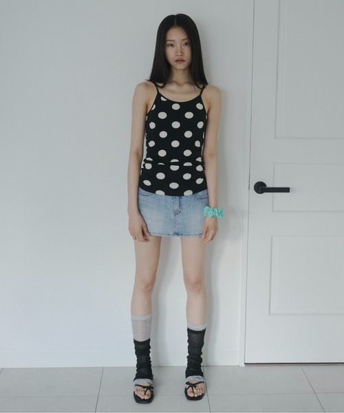 FEKETE(フェケテ)の「polka camisole / ドットキャミソール(キャミソール・レディース・ブラック/ホワイト・LARGE/MEDIUM/SMALL)」の15枚目の写真