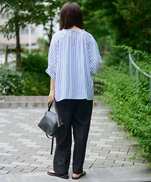 coen(コーエン)の「【定番/接触冷感/UVカット】イージービューティーワイドパンツ(WEB限定サイズあり)(スラックス・レディース・ターコイズブルー/ブラック/モカ/コバルトブルー・XS/S/M/L/XL)」の8枚目の写真