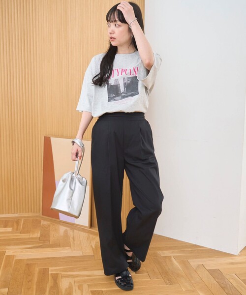 coen(コーエン)の「【定番/接触冷感/UVカット】イージービューティーワイドパンツ(WEB限定サイズあり)(スラックス・レディース・ターコイズブルー/ブラック/モカ/コバルトブルー・XS/S/M/L/XL)」の9枚目の写真