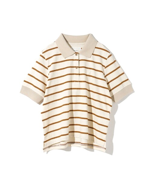 MIDIUMISOLID(ミディウミソリッド)の「MIDIUMISOLID for Ladies マルチボーダーポロシャツ(Tシャツ/カットソー・レディース・ワインレッド/キナリ・FREE)」の17枚目の写真