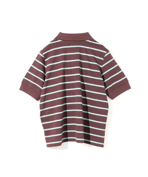 MIDIUMISOLID(ミディウミソリッド)の「MIDIUMISOLID for Ladies マルチボーダーポロシャツ(Tシャツ/カットソー・レディース・ワインレッド/キナリ・FREE)」の4枚目の写真