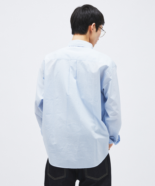 JOURNAL STANDARD(ジャーナルスタンダード)の「パターン ストライプ レギュラー カラー シャツ(シャツ/ブラウス・メンズ・オレンジ/ネイビー/ライトグレー/サックスブルー・LARGE/MEDIUM)」の16枚目の写真