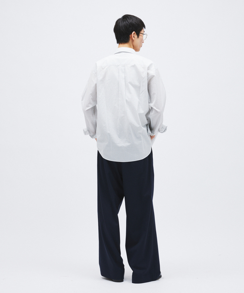 JOURNAL STANDARD(ジャーナルスタンダード)の「パターン ストライプ レギュラー カラー シャツ(シャツ/ブラウス・メンズ・オレンジ/ネイビー/ライトグレー/サックスブルー・LARGE/MEDIUM)」の22枚目の写真