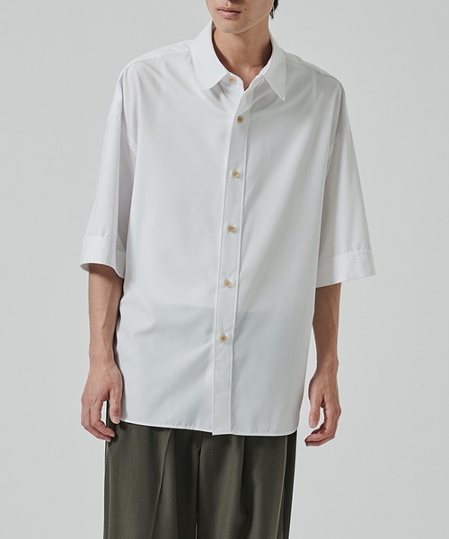 STUDIOUS(ステュディオス)の「【STUDIOUS】竹からできた素材 BAMBOO RAYON SHIRTS(シャツ/ブラウス・メンズ・ダークグレー/ブラック/ストライプ/ホワイト・2/1)」の7枚目の写真