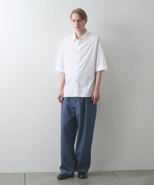 STUDIOUS(ステュディオス)の「【STUDIOUS】竹からできた素材 BAMBOO RAYON SHIRTS(シャツ/ブラウス・メンズ・ダークグレー/ブラック/ストライプ/ホワイト・2/1)」の11枚目の写真