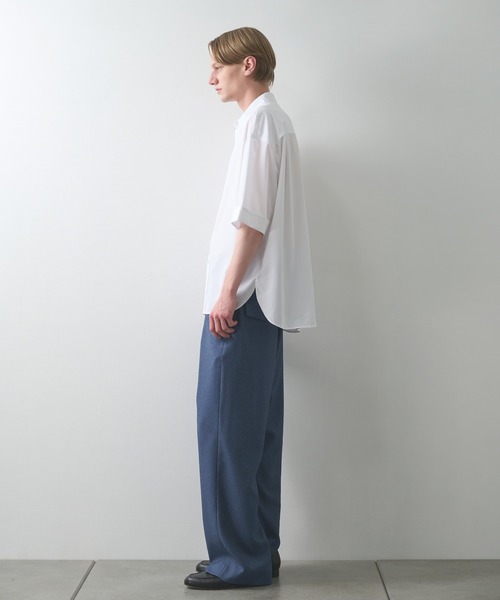 STUDIOUS(ステュディオス)の「【STUDIOUS】竹からできた素材 BAMBOO RAYON SHIRTS(シャツ/ブラウス・メンズ・ダークグレー/ブラック/ストライプ/ホワイト・2/1)」の12枚目の写真