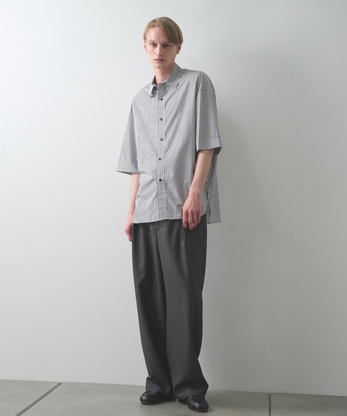 STUDIOUS(ステュディオス)の「【STUDIOUS】竹からできた素材 BAMBOO RAYON SHIRTS(シャツ/ブラウス・メンズ・ダークグレー/ブラック/ストライプ/ホワイト・2/1)」の20枚目の写真