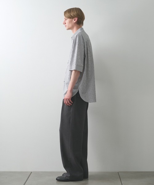 STUDIOUS(ステュディオス)の「【STUDIOUS】竹からできた素材 BAMBOO RAYON SHIRTS(シャツ/ブラウス・メンズ・ダークグレー/ブラック/ストライプ/ホワイト・2/1)」の21枚目の写真