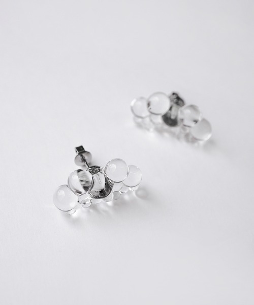 HARIO Lampwork Factory(ハリオランプワークファクトリー)の「vue. ピアス 雪の粒(ピアス(両耳用)・レディース・クリア・FREE)」の3枚目の写真