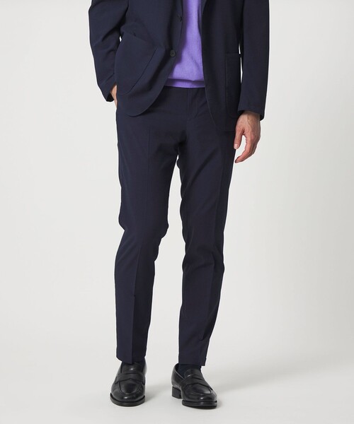 UNITED ARROWS(ユナイテッドアローズ)の「ライトサッカー ノープリーツ テーパードパンツ UA COZY ウォッシャブル 2WAYストレッチ(スラックス・メンズ・オリーブ/ネイビー・L/XL/M/S/XXL)」の7枚目の写真
