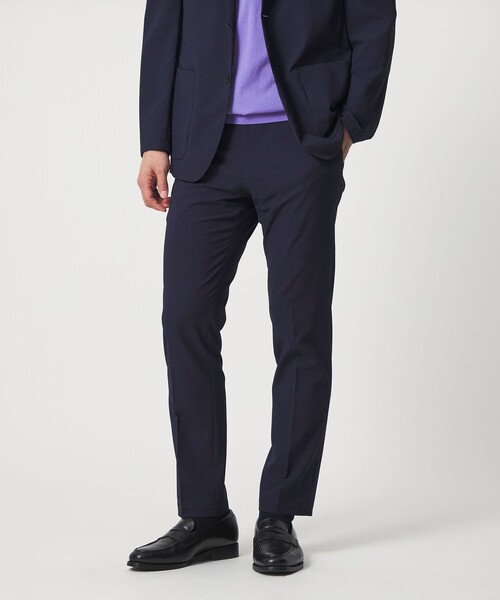 UNITED ARROWS(ユナイテッドアローズ)の「ライトサッカー ノープリーツ テーパードパンツ UA COZY ウォッシャブル 2WAYストレッチ(スラックス・メンズ・オリーブ/ネイビー・L/XL/M/S/XXL)」の8枚目の写真