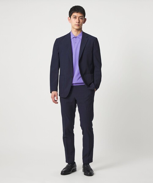 UNITED ARROWS(ユナイテッドアローズ)の「ライトサッカー ノープリーツ テーパードパンツ UA COZY ウォッシャブル 2WAYストレッチ(スラックス・メンズ・オリーブ/ネイビー・L/XL/M/S/XXL)」の9枚目の写真