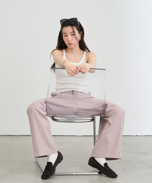 NUJOH（ヌゾ）の「Dot Sleeveless Tank Top / ドットスリーブレスタンクトップ（タンクトップ・レディース・ブラック/アイボリー/グレー・FREE）」の17枚目の写真