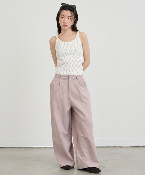 NUJOH（ヌゾ）の「Dot Sleeveless Tank Top / ドットスリーブレスタンクトップ（タンクトップ・レディース・ブラック/アイボリー/グレー・FREE）」の18枚目の写真