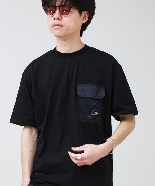 TAION(タイオン)の「【TAION / タイオン】MOUNTAION FRAP POCKET T-SH(Tシャツ/カットソー・メンズ・ホワイト/マルチ/ブラック・M/L/XL)」の10枚目の写真