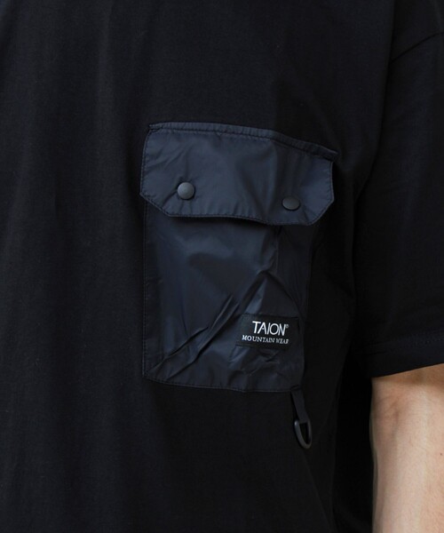 TAION(タイオン)の「【TAION / タイオン】MOUNTAION FRAP POCKET T-SH(Tシャツ/カットソー・メンズ・ホワイト/マルチ/ブラック・M/L/XL)」の14枚目の写真