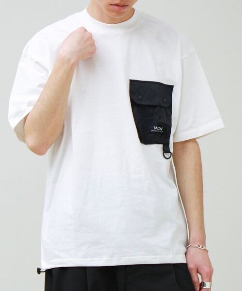 TAION(タイオン)の「【TAION / タイオン】MOUNTAION FRAP POCKET T-SH(Tシャツ/カットソー・メンズ・ホワイト/マルチ/ブラック・M/L/XL)」の19枚目の写真