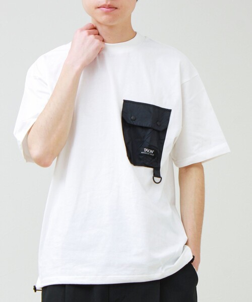 TAION(タイオン)の「【TAION / タイオン】MOUNTAION FRAP POCKET T-SH(Tシャツ/カットソー・メンズ・ホワイト/マルチ/ブラック・M/L/XL)」の22枚目の写真