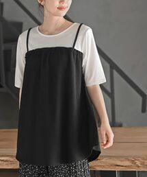 楊柳キャミドッキングTシャツ
