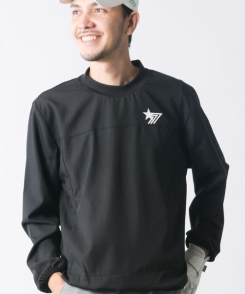 stella77golf（ステラセブンティーンセブンゴルフ）の「8WAY 撥水加工ｽﾄﾚｯﾁﾌﾟﾙｵｰﾊﾞｰ（Tシャツ/カットソー・メンズ・ネイビー/ブラック・LARGE/X-LARGE/XX-LARGE/MEDIUM）」の2枚目の写真