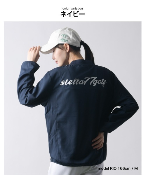 stella77golf（ステラセブンティーンセブンゴルフ）の「8WAY 撥水加工ｽﾄﾚｯﾁﾌﾟﾙｵｰﾊﾞｰ（Tシャツ/カットソー・メンズ・ネイビー/ブラック・LARGE/X-LARGE/XX-LARGE/MEDIUM）」の4枚目の写真
