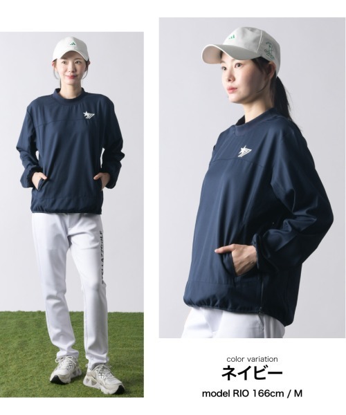 stella77golf（ステラセブンティーンセブンゴルフ）の「8WAY 撥水加工ｽﾄﾚｯﾁﾌﾟﾙｵｰﾊﾞｰ（Tシャツ/カットソー・メンズ・ネイビー/ブラック・LARGE/X-LARGE/XX-LARGE/MEDIUM）」の5枚目の写真