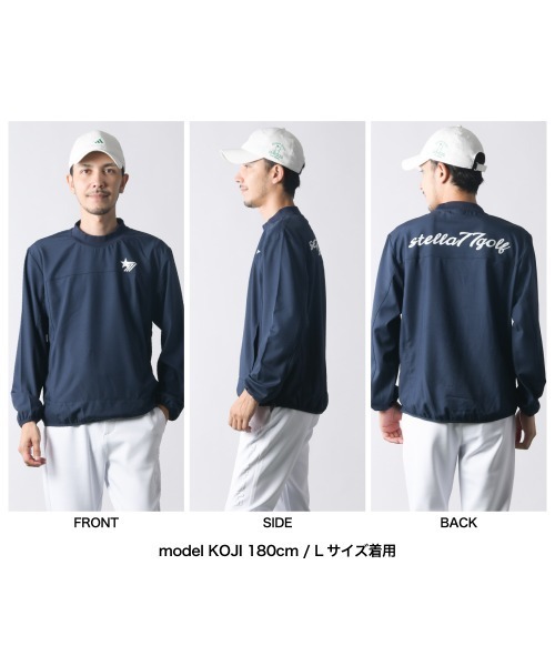 stella77golf（ステラセブンティーンセブンゴルフ）の「8WAY 撥水加工ｽﾄﾚｯﾁﾌﾟﾙｵｰﾊﾞｰ（Tシャツ/カットソー・メンズ・ネイビー/ブラック・LARGE/X-LARGE/XX-LARGE/MEDIUM）」の6枚目の写真