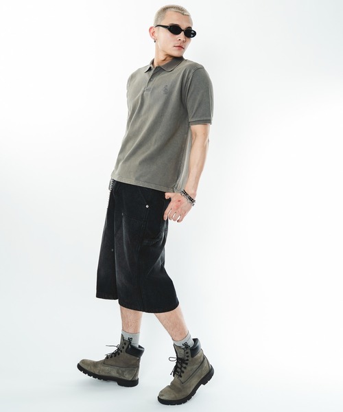 SHORT ROUND（ショートラウンド）の「SHORT ROUND/【26年春夏新作】ダブルニーデニムショーツ（デニムパンツ・メンズ・コバルトブルー/ブラック系3・LARGE/MEDIUM）」の4枚目の写真