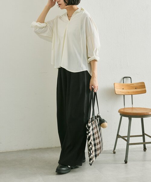 ear PAPILLONNER(イアパピヨネ)の「【Jhuri Shate (ジュリシャテ)】ラグトートバッグ(トートバッグ・レディース・ピンク/ブルー/ブラック・FREE)」の5枚目の写真