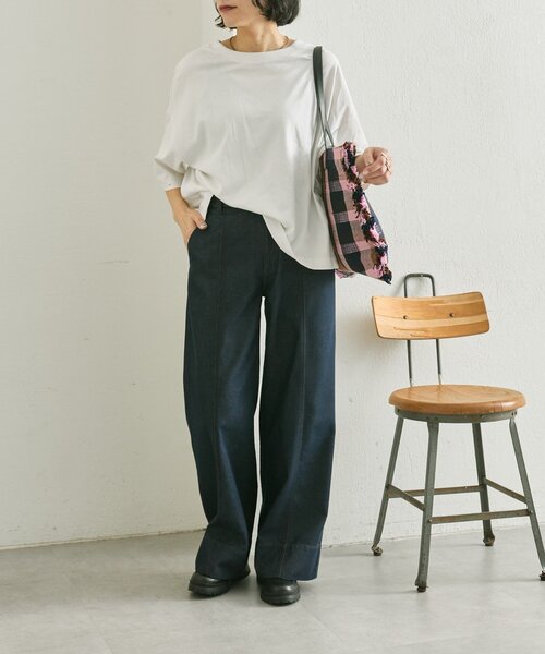 ear PAPILLONNER(イアパピヨネ)の「【Jhuri Shate (ジュリシャテ)】ラグトートバッグ(トートバッグ・レディース・ピンク/ブルー/ブラック・FREE)」の22枚目の写真