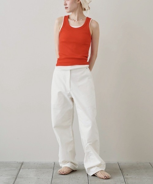 TODAYFUL（トゥデイフル）の「[TODAYFUL/トゥデイフル] シームレス リブタンクトップ（タンクトップ・レディース・ピンク/レッド/ミント・F）」の9枚目の写真