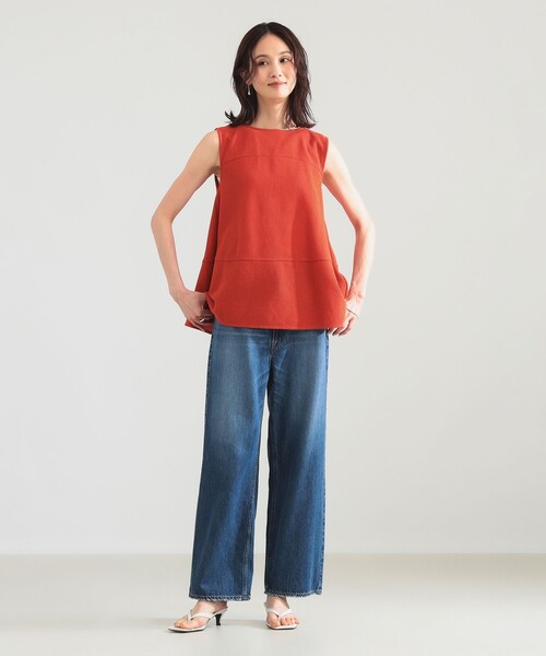 Demi-Luxe BEAMS(デミルクス ビームス)の「ラッセルメッシュ ノースリーブ プルオーバー(Tシャツ/カットソー・レディース・ブラック/ホワイト/オレンジ・ONE SIZE)」の21枚目の写真