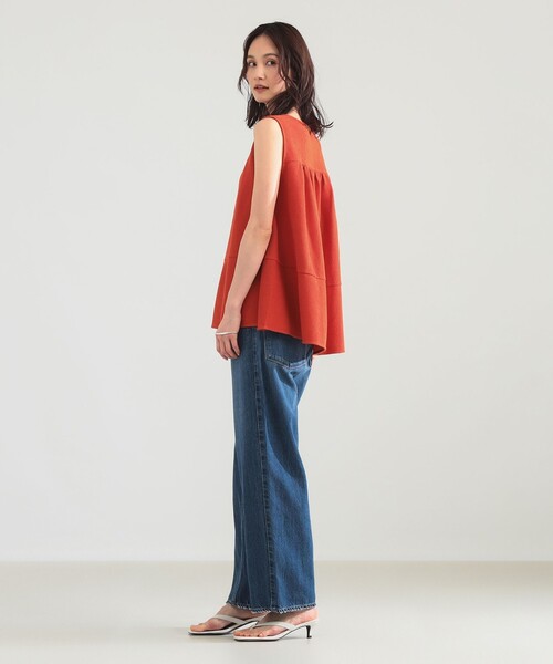 Demi-Luxe BEAMS(デミルクス ビームス)の「ラッセルメッシュ ノースリーブ プルオーバー(Tシャツ/カットソー・レディース・ブラック/ホワイト/オレンジ・ONE SIZE)」の19枚目の写真