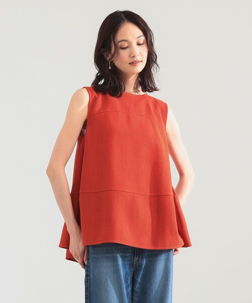 Demi-Luxe BEAMS(デミルクス ビームス)の「ラッセルメッシュ ノースリーブ プルオーバー(Tシャツ/カットソー・レディース・ブラック/ホワイト/オレンジ・ONE SIZE)」の18枚目の写真