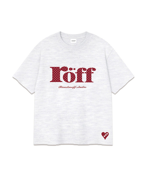 RANDOMOFF（ランダムオフ）の「ROEFF TYPE PLAY DOT OVER FIT T-SHIRT [RED] (3color)（Tシャツ/カットソー・レディース・ホワイト/ライトグレー/ブラック・MEDIUM/LARGE/X-LARGE/SMALL）」の3枚目の写真