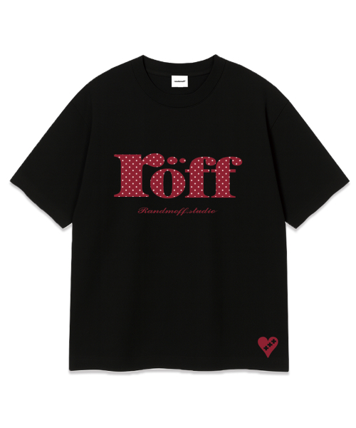 RANDOMOFF（ランダムオフ）の「ROEFF TYPE PLAY DOT OVER FIT T-SHIRT [RED] (3color)（Tシャツ/カットソー・レディース・ホワイト/ライトグレー/ブラック・MEDIUM/LARGE/X-LARGE/SMALL）」の5枚目の写真