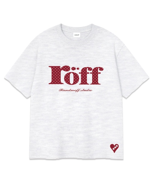 RANDOMOFF（ランダムオフ）の「ROEFF TYPE PLAY DOT OVER FIT T-SHIRT [RED] (3color)（Tシャツ/カットソー・レディース・ホワイト/ライトグレー/ブラック・MEDIUM/LARGE/X-LARGE/SMALL）」の6枚目の写真